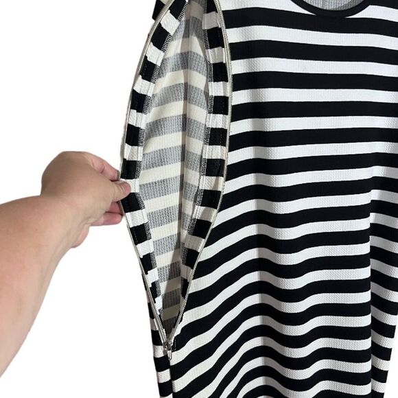 Lucy Diamonds zipper detail stripe midi dress - Picture 6 of 9